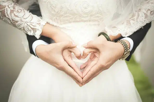 Newlywed couple planning a name change